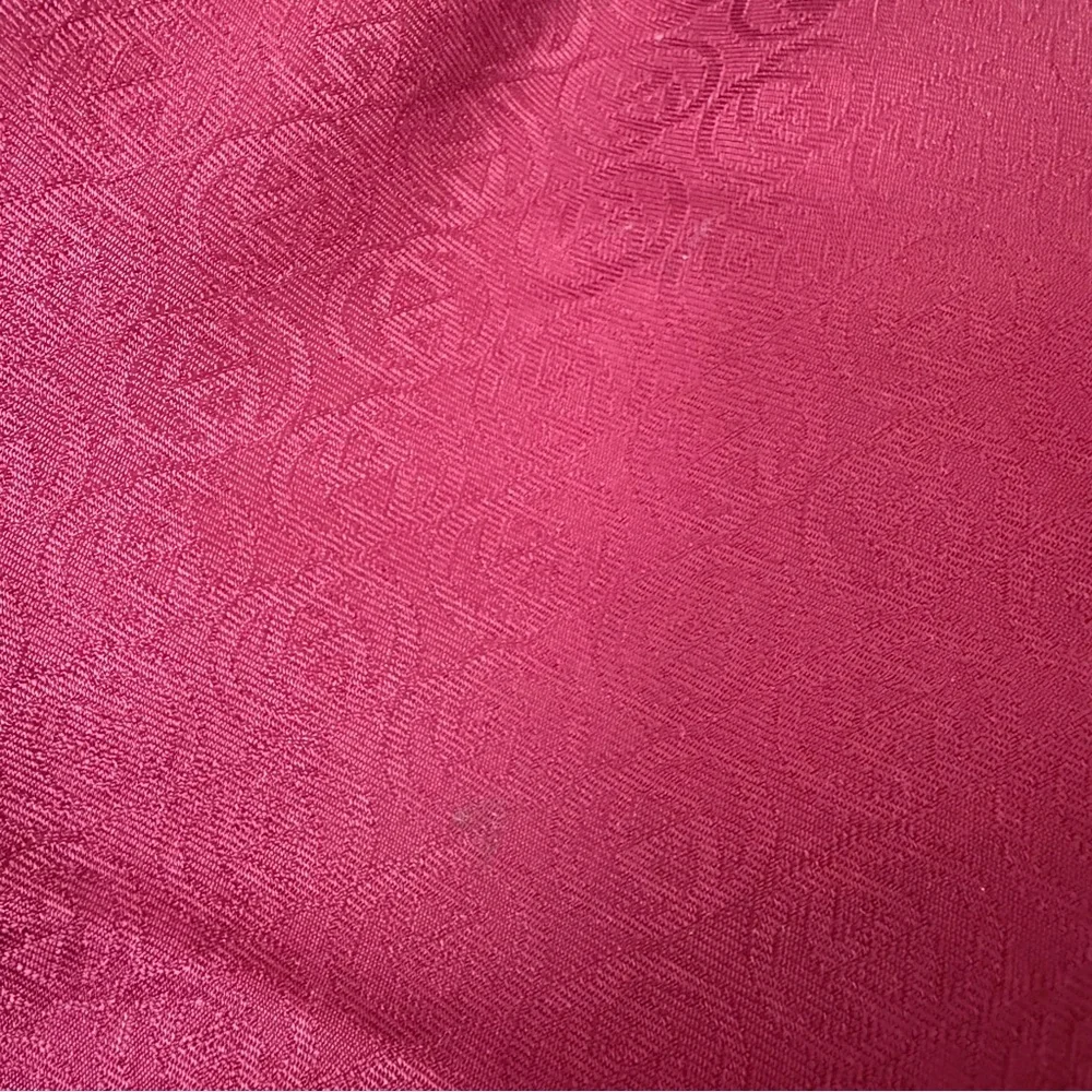 GUCCI Monogram Silk Scarf Burgundy